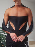 Mens Mesh Patchwork See Through Bodysuit SKUK48096