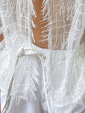 Mens Fringe See Through Short Sleeve Shirt SKUK60779
