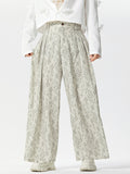Mens Ditsy Floral Print Pleated Casual Pants SKUK42223