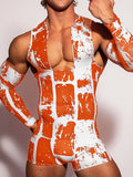 Mens Color Block Vintage Jumpsuit SKUK86847