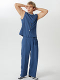 Mens Asymmetrical Front Sleeveless Two-Piece Suits SKUK58611