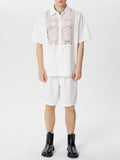 Mens Lace Patchwork See Through Two Pieces Outfits SKUK58202