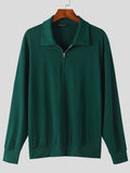 Mens Solid Quarter Zip Knit Golf Shirt SKUK42209