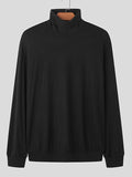 Mens Solid High Neck Casual Knit T-Shirt SKUK40027