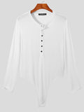 Mens Sexy Half Snap Button Long-Sleeve Bodysuit SKUJ41019